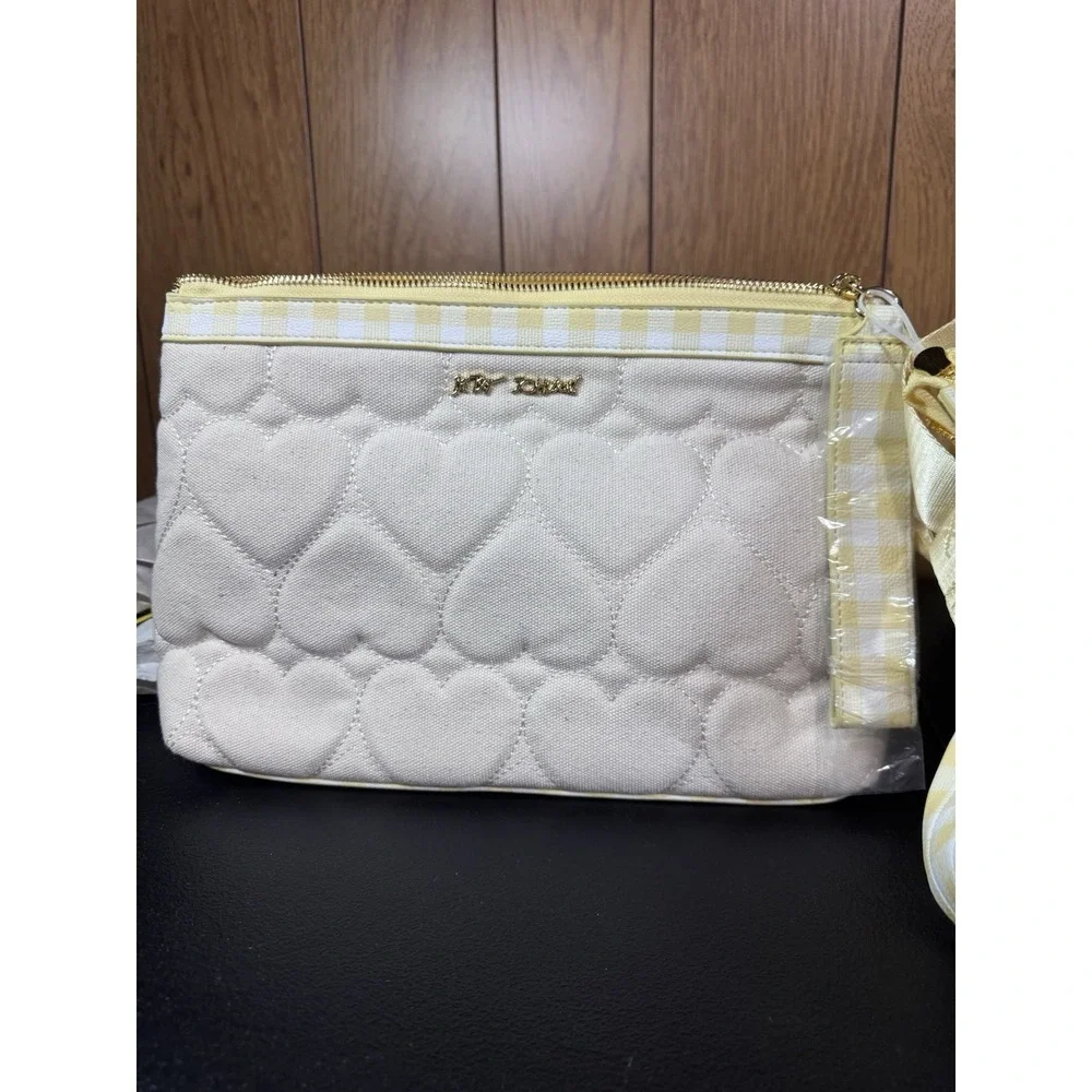 New Betsey Johnson Tote Bag Lemon Tote + Laptop Sleeve + Scarf +‎ Pouch